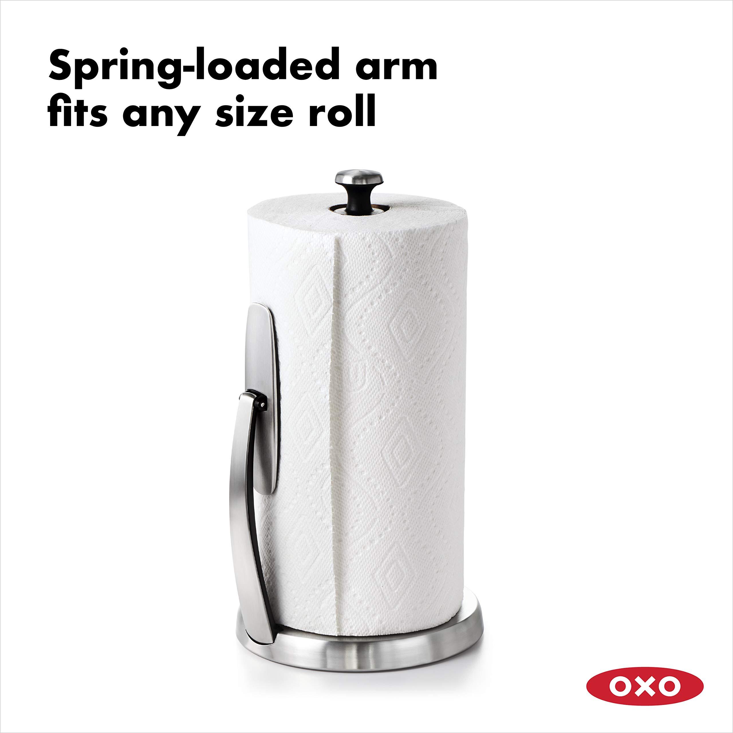 OXO OXO Good Grips SimplyTear Paper Towel Holder - Stainless Steel (Silver & Black)