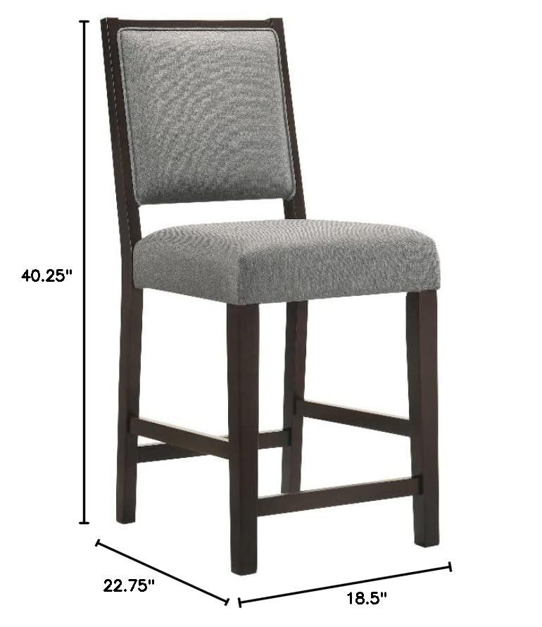 Coaster Home Furnishings Coaster Upholstered Fabric Counter Height Stools in Gray