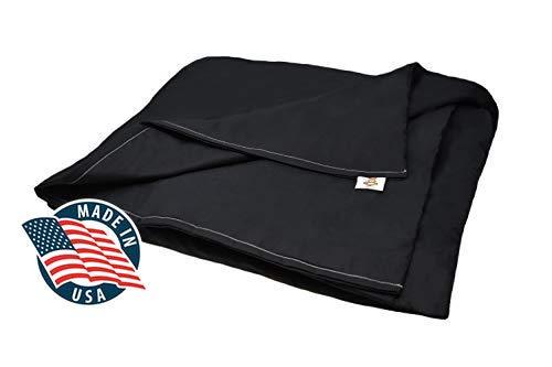 SENSORY GOODS SENSORY GOODS - Young Adult Medium Weighted Blanket - MADE in AMERICA - 8lb Low Pressure - Black - 100% Organic Cotton non-removable Cover (58\'\' x 41\'\') Provides Comfort and Relaxation.