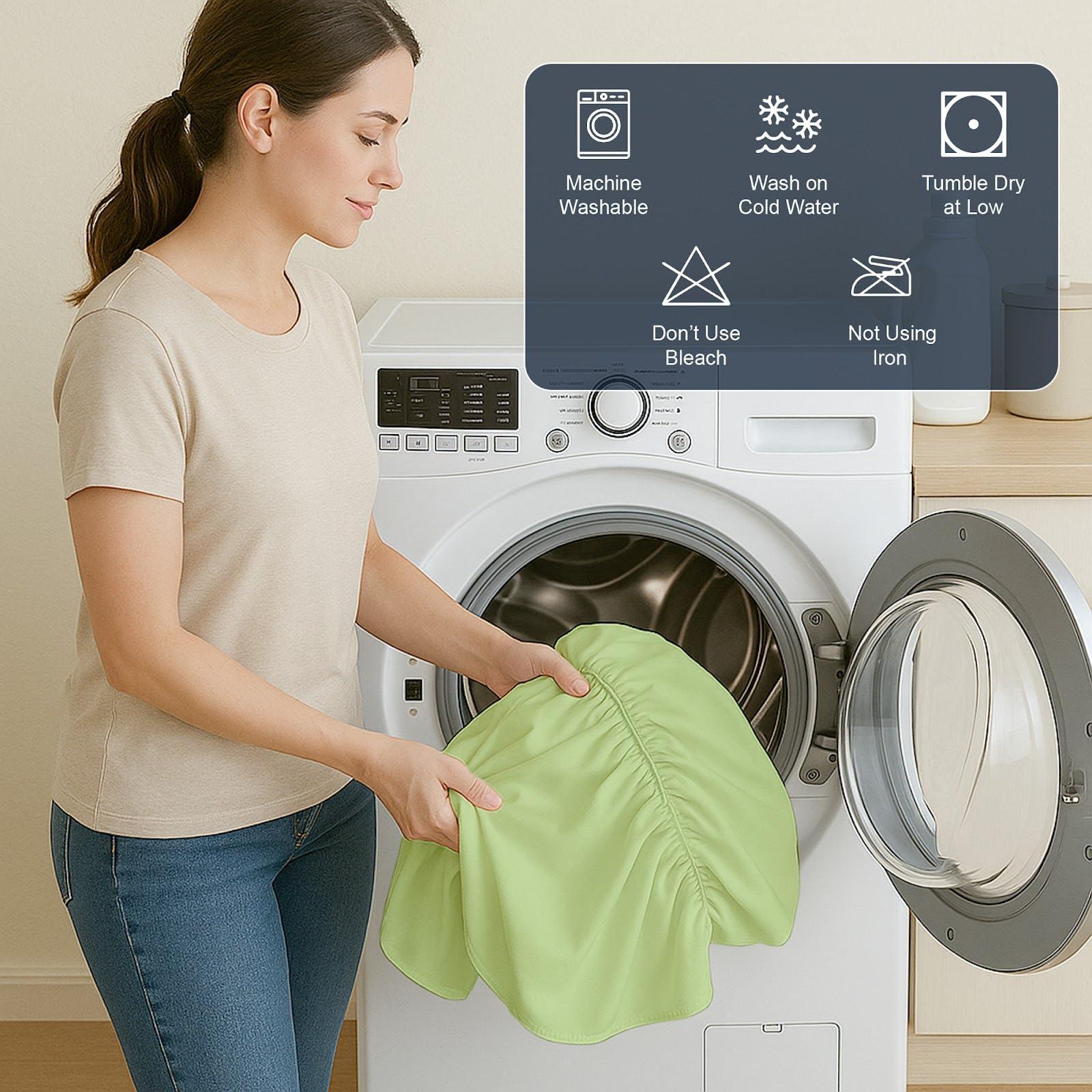 Cottington Lane Daybed Skirt with Split Corners Twin - Daybed Dust Ruffle Split Corners 18 inch Drop - Bed Skirts for Day beds - Microfiber Bed Sofa Daybed Skirt for Living Room Guest Room - Sage Daybed Skirt