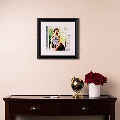 ArtToFrames ArtToFrames 13x15 inch Black Frame with engraved edges Wood Picture Frame, 2WOMM330714-13x15