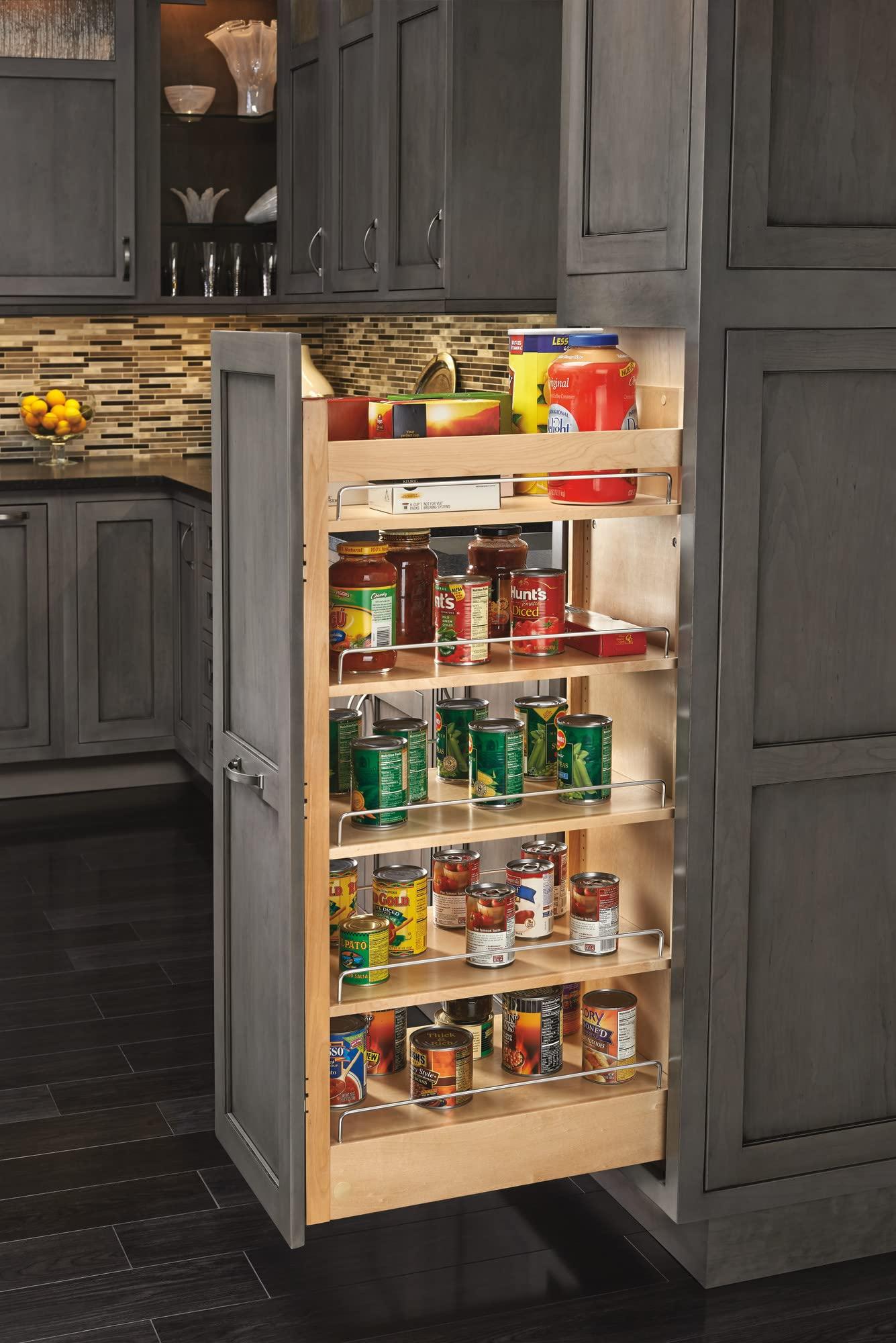 Rev-A-Shelf Rev-A-Shelf Wood Tall Cabinet Pull Out Pantry Organizer w/Soft Close