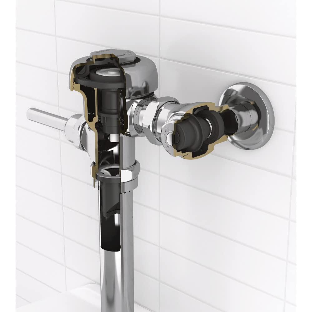 Sloan Valve Sloan Regal 110 Exposed Manual Water Closet Flushometer, 3.5 GPF Manual Flush Valve - Single Flush, Fixture Connection Top Spud, XL Sweat Solder Adapter Kit Polished Chrome Finish, 3080153