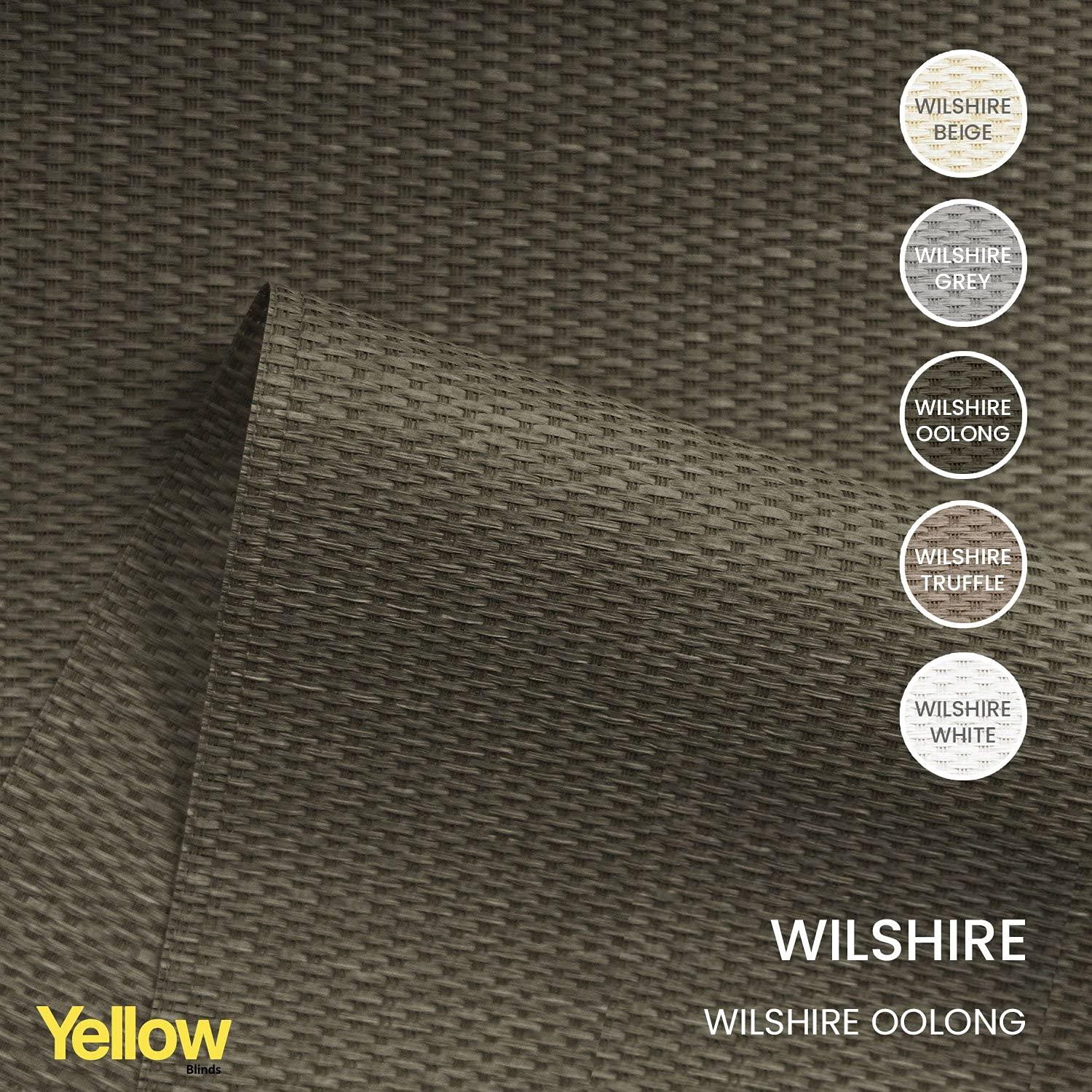 YELLOW BLINDS Adjustable Panel Track Blinds for Sliding Glass Door, 46"-86" W x 0-96" H, Trimmable Vertical Blinds for Patio Doors, Open Spaces and Room Dividers, Light Filtering, Wilshire Oolong, by YELLOW BLINDS