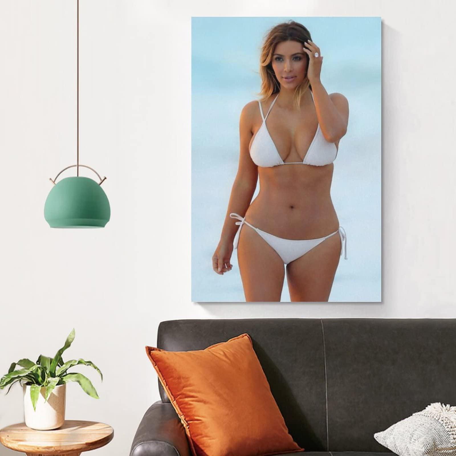Generic Kim Kardashian Sexy Poster Wall Art Poster Gifts Bedroom Prints Home Decor Hanging Picture Canvas Painting Posters 12x18inch(30x45cm)