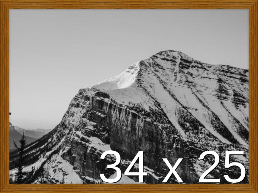 CustomPictureFrames.com 16x42 Frame Black Real Wood Picture Frame Width 1.5 Inches | Interior Frame Depth 0.5 Inches | Barn Black Distressed Photo Frame Complete with UV Acrylic, Foam Board Backing & Hanging Hardware