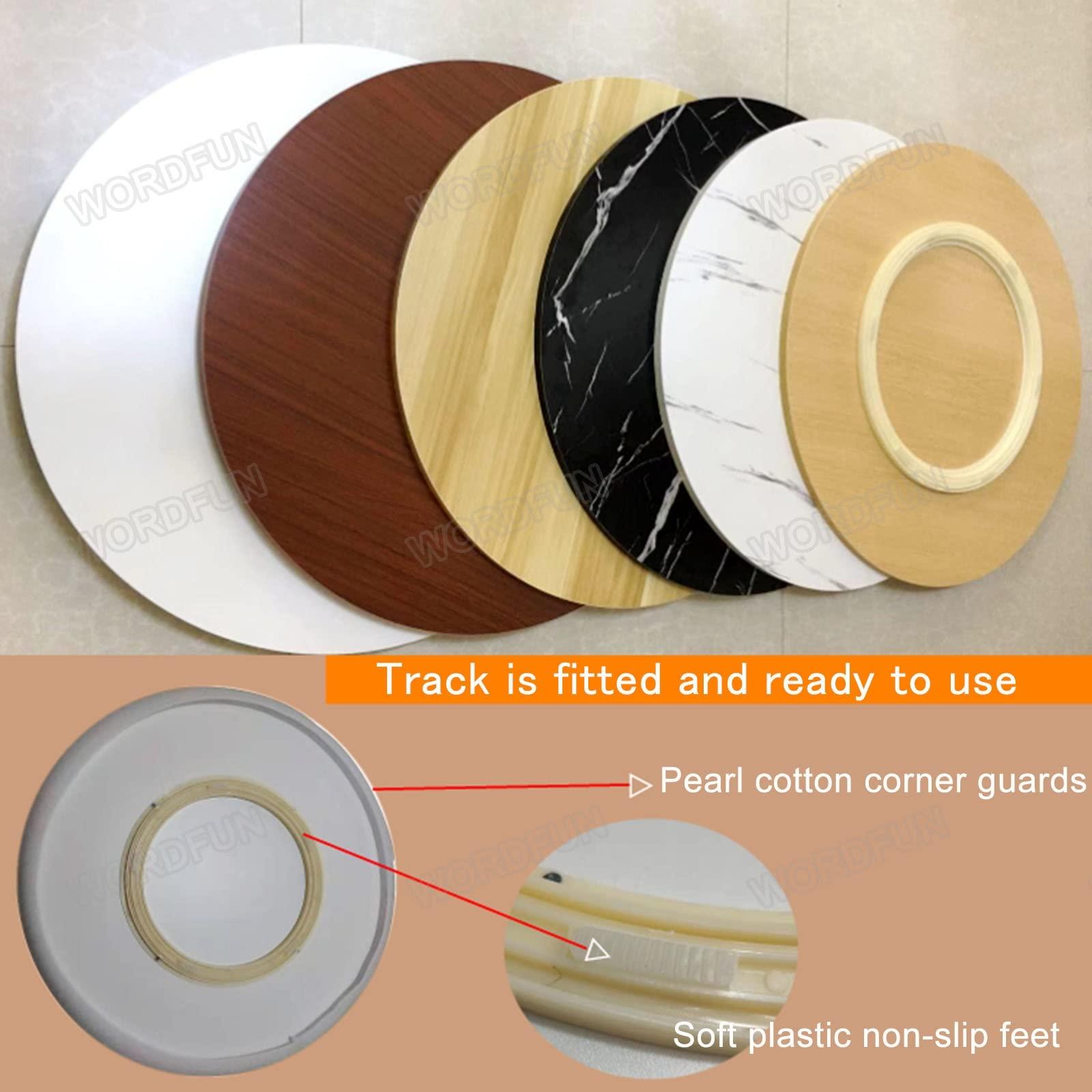 WORDFUN 60/70/80cm Lazy Susan Turntable, Wood Dining Table Turntable, Rotating Serving Tray, Round Table Service Tray, Tabletop Organizer, 360 Rotating Board, Easy To Share Food ( Color : F , Size : 70cm-28i