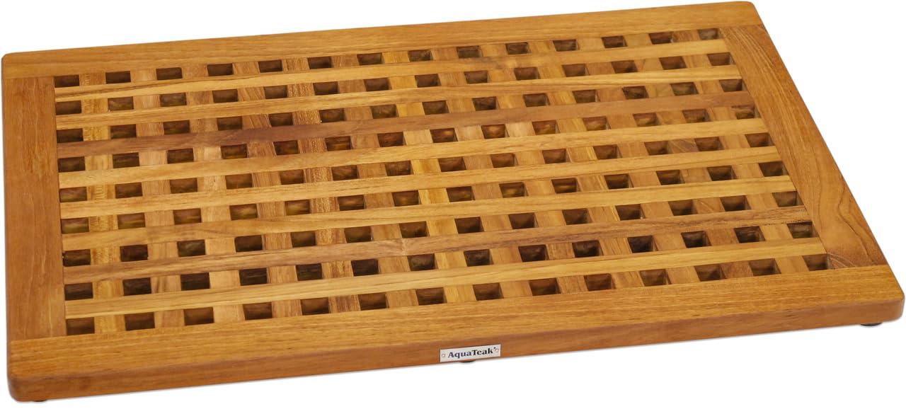 AquaTeak AquaTeak The Original Luxury Yacht Deck Inspired Teak Bath and Shower Mat
