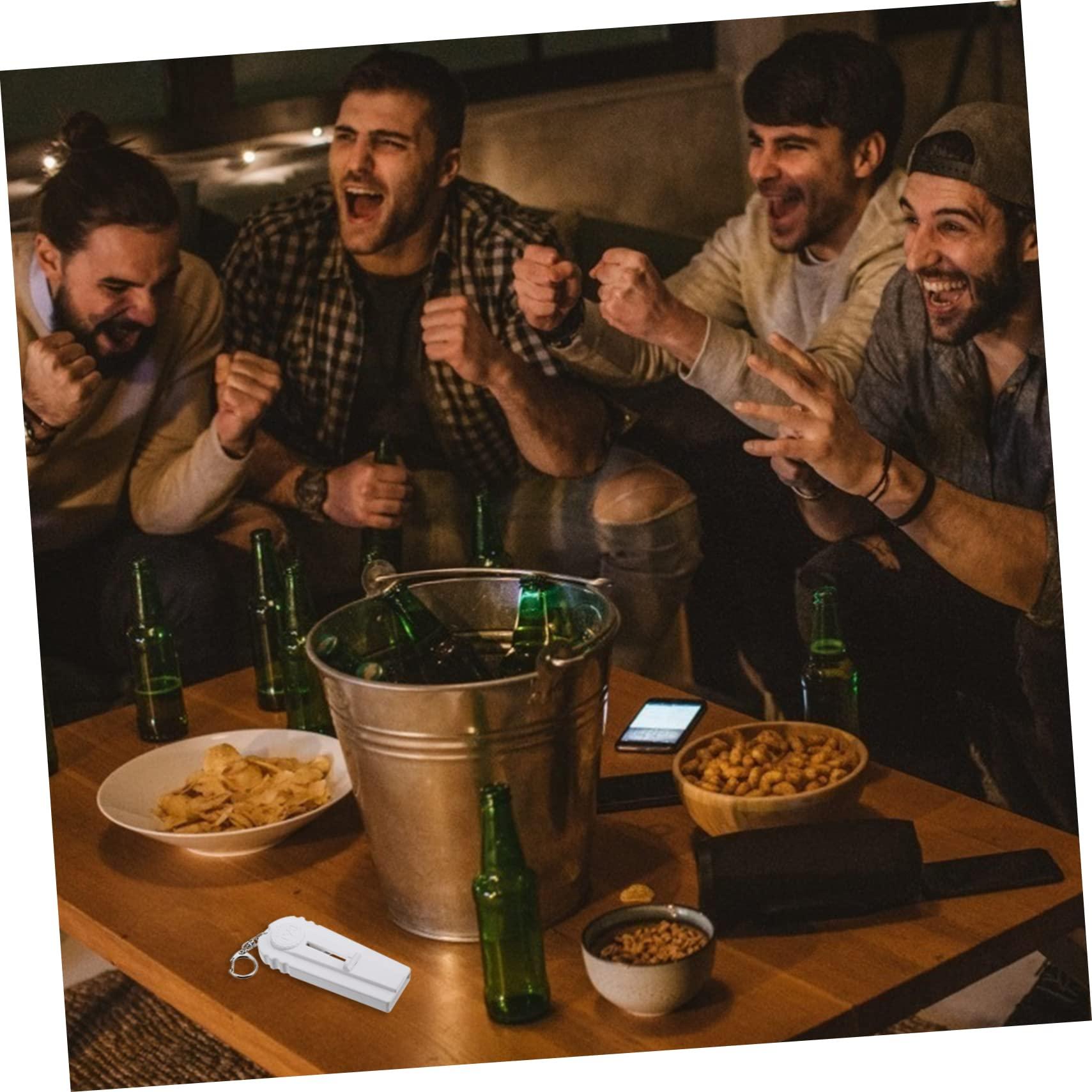 Hemoton Hemoton Bottle Opener Bottle Cap Launcher Bottle Lid Remover Wine Opener Keychain Bottle Cap Opener Automatic Wine Opener Beer Cap Shooter Zappa Drink Bottle Household Iron Travel White