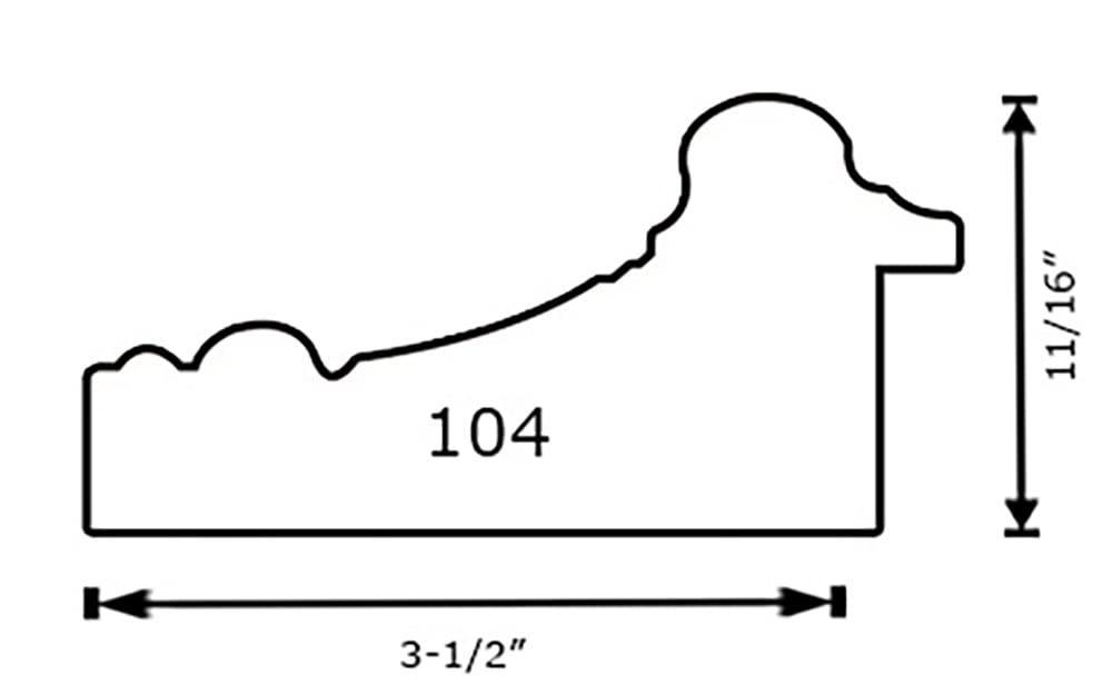 Generic Generic 16X22 3-1/2\"\" Polystyrene Classic Picture Frame 104 Series - Silver by WholesaleArtsFrames-com Made In USA