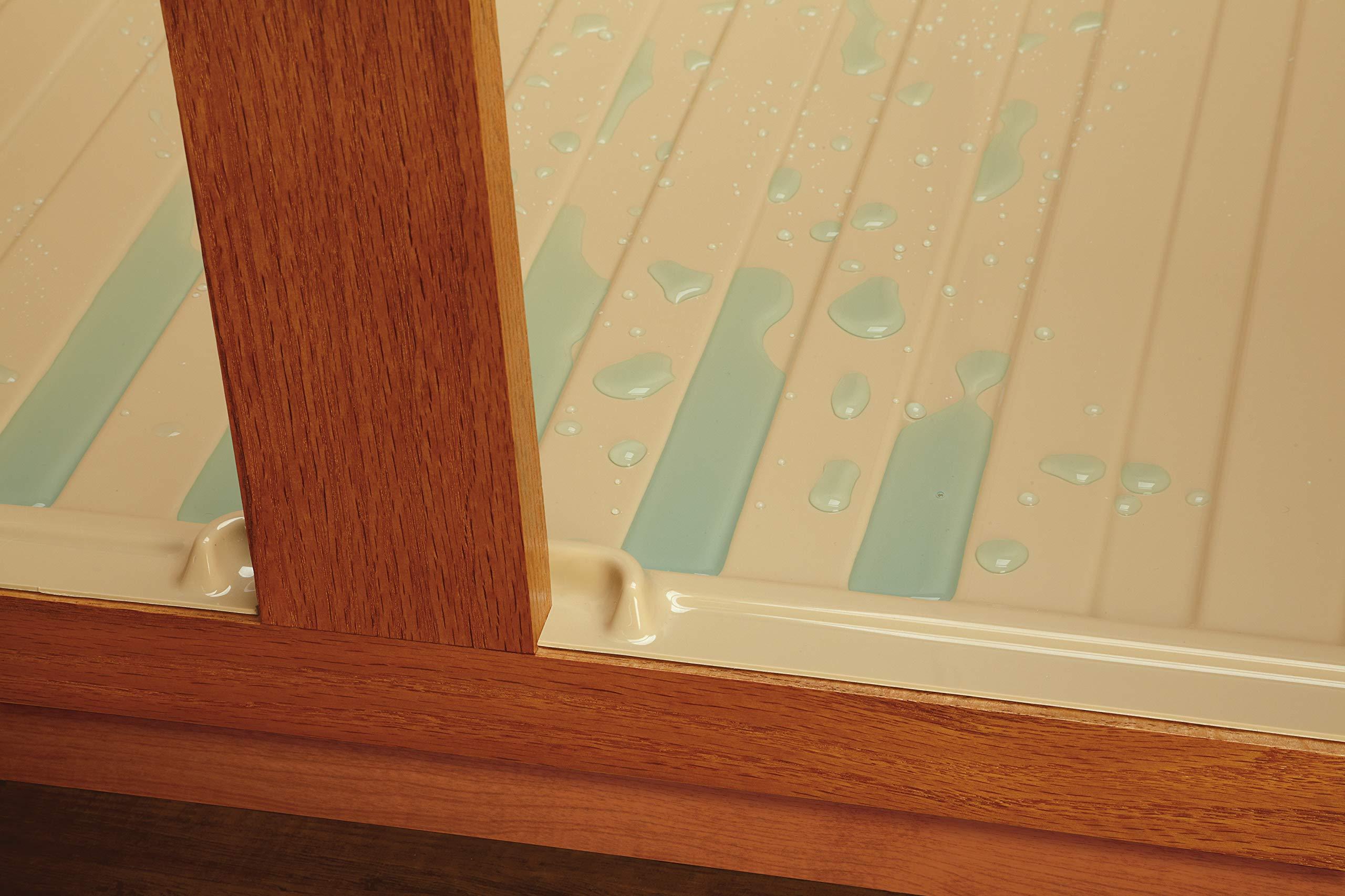 Rev-A-Shelf Rev-A-Shelf Under Sink Base Drip Tray Mat Shelf Liner for Kitchen Cabinets Protective Organization Accessory, Metallic Silver, SBDT-2730-S-1