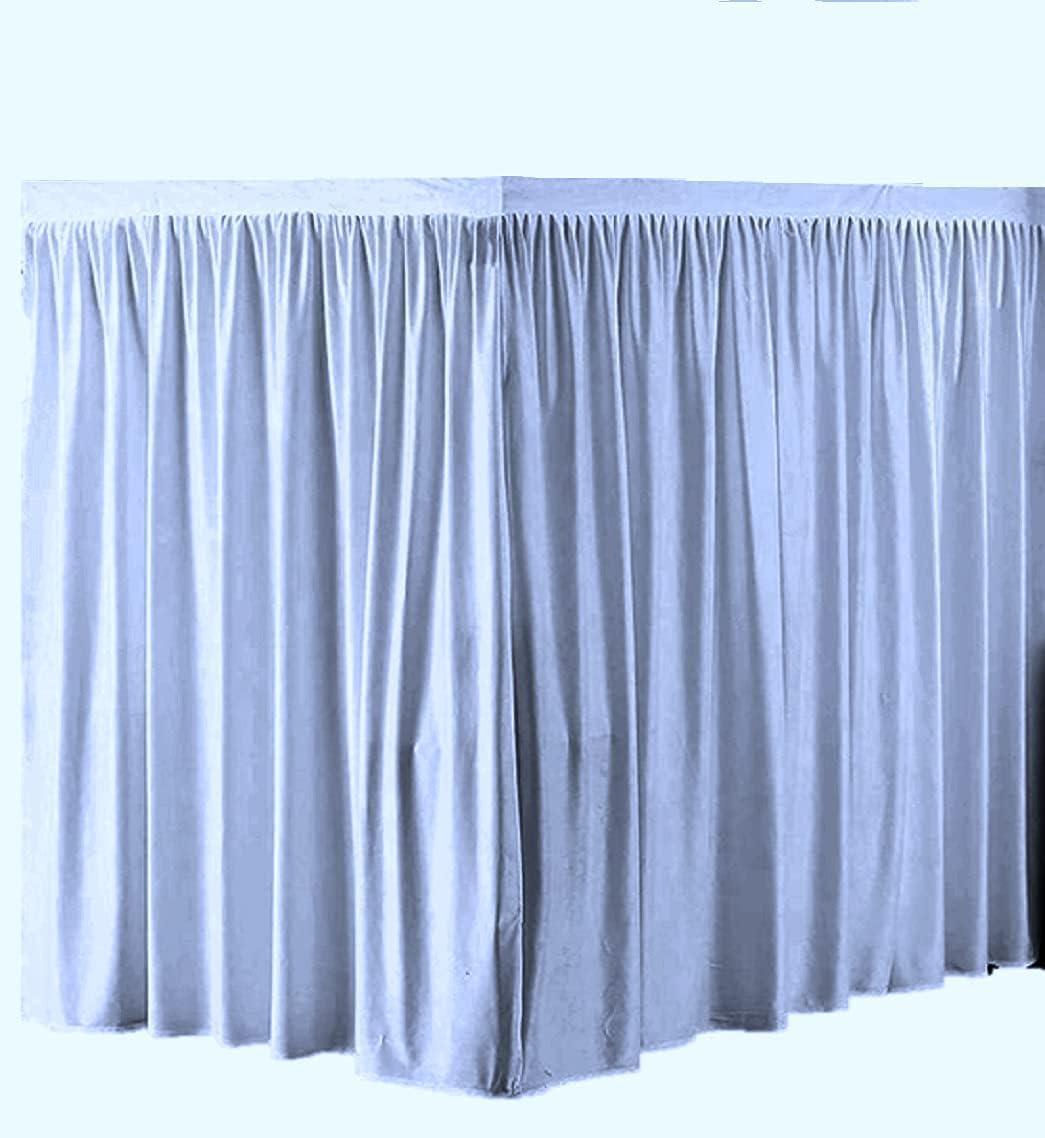 Olivialinen Dorm Room Bed Skirt - College Dorm Bed Skirt - Extra Long Bed Skirts for Dorm Rooms - Elegant Design Brushed Microfiber- Long Bed Skirt Dorm (Light Blue Solid, Twin XL/46 Drop)