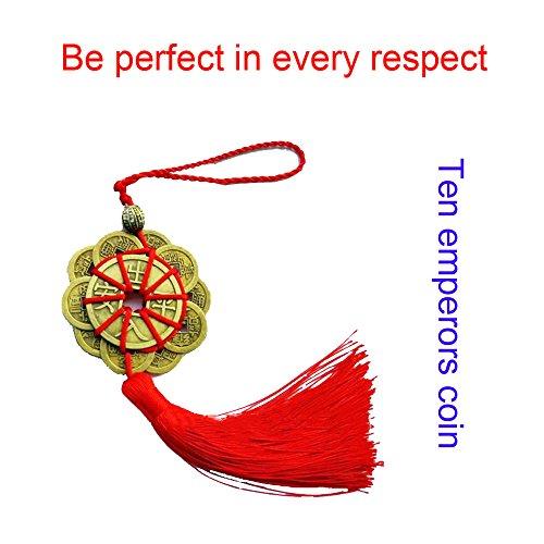 YPY YPY 10 Pack Chinese Feng Shui Coins Set & Lucky Charm Ancient I Ching Coins for Prosperity Protection Good Fortune Wealth and Successes (10, Circular Ornaments)