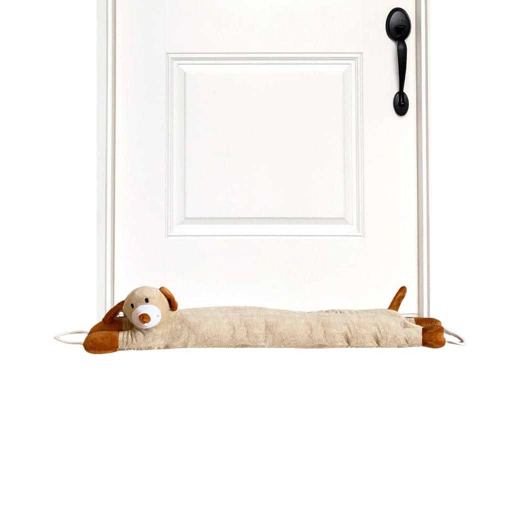 Evelots Evelots Under Door Dog Draft Stopper - Weighted - Keep Cold Air, Warm Air Out - Odor, Noise, Dust, Wind Blocker - Great for Window - Full 38 Inch Long - Heavy Duty Cute Puppy - Hanging Loops