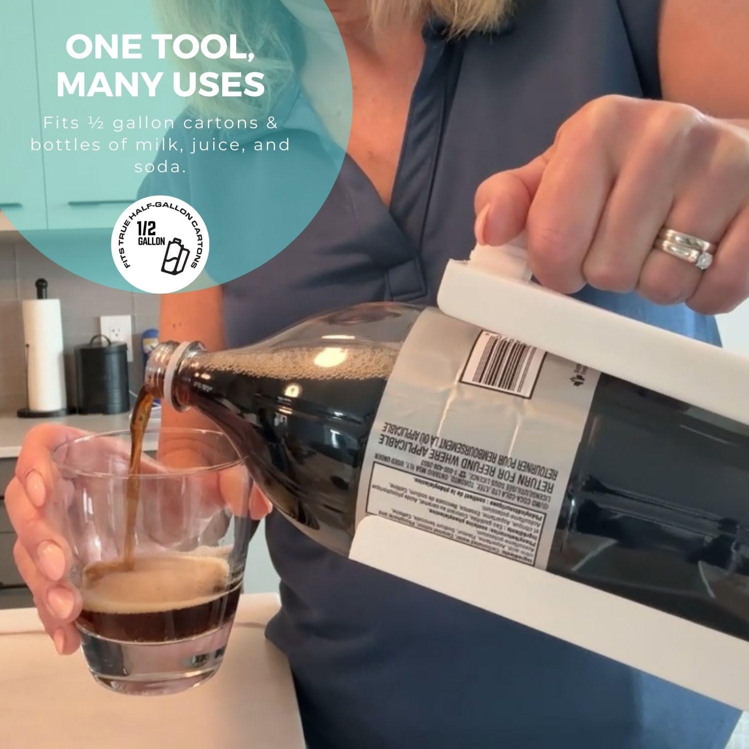 Carton Caddy Carton Caddy Xl Half Gallon Milk Carton Holder with Handle | Reusable Juice Box Holder with Handle | Rust Free, Dishwasher Safe