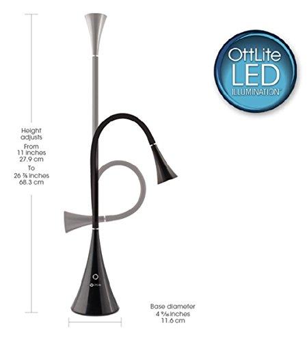 OttLite OttLite LED FlexNeck Table Lamp - USB Charging Port, Adjustable Brightness, Sleek Design, Energy Efficient