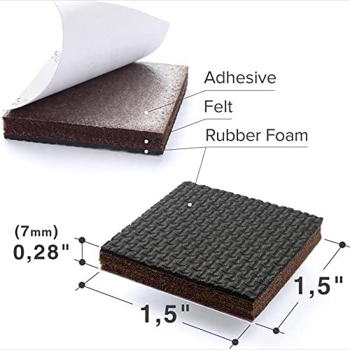 X-Protector X-PROTECTOR Non Slip Furniture Pads 24 Premium Furniture Grippers 1 1/2\"! Best SelfAdhesive Rubber Feet Furniture Feet Ideal Non Skid Furniture Pad Floor Protectors Keep Furniture in Place!