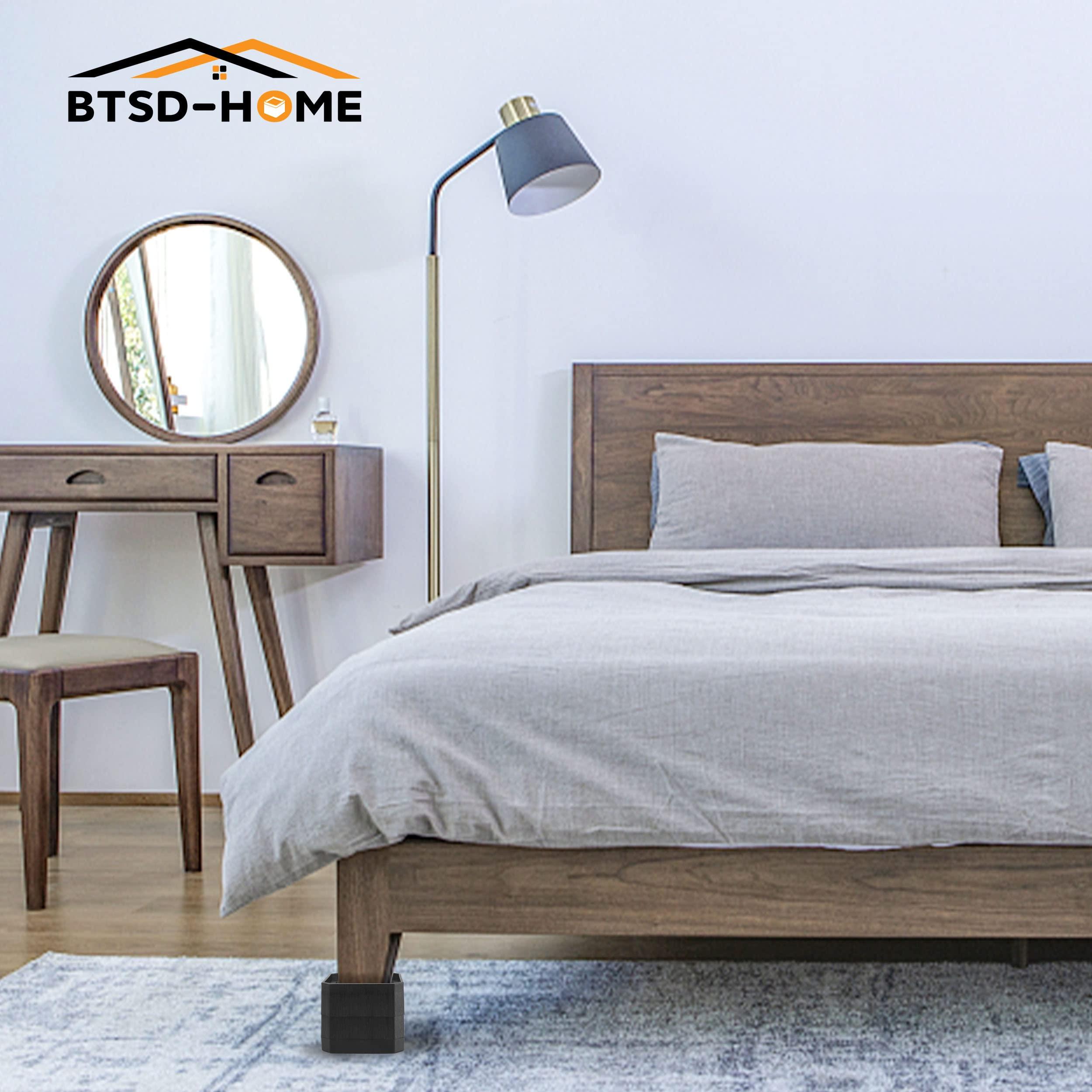 BTSD-home BTSD-home Bed Risers 1.5 or 3 inch Adjustable Furniture Heavy Duty for Couch Desk Sofa Table 4pack