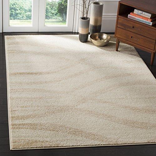 Safavieh SAFAVIEH Adirondack Collection Area Rug - 6\' x 9\', Cream & Champagne, Modern Wave Distressed Design, Non-Shedding & Easy Care, Ideal for High Traffic Areas in Living Room, Bedroom (ADR125W)
