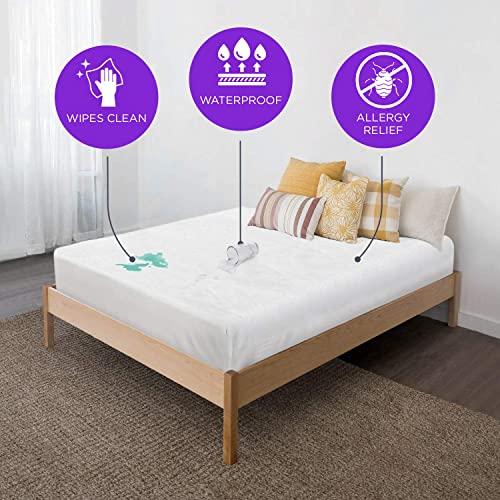 SHOPBEDDING Plastic Mattress Protector Queen, Fitted Sheet Style, Waterproof Vinyl Mattress Cover, Heavy Duty Breathable - Bed Wetting and Spill Protection for Mattress by Blissford