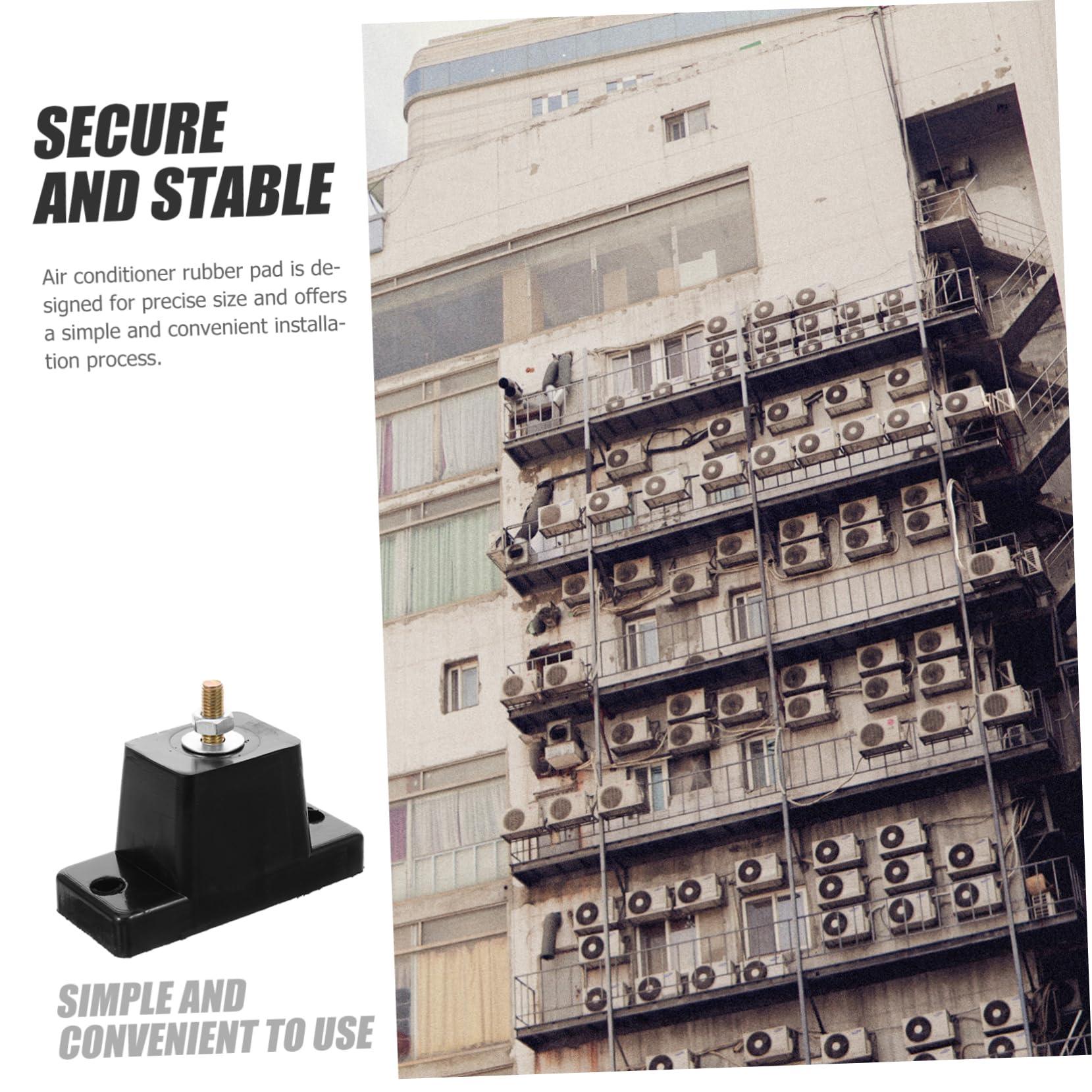 BUGUUYO BUGUUYO AC Outdoor Unit Bracket 4pcs Air Conditioner Pads Shock Absorbing Mat Noise Reduction Anti-Slip Bottom Quick Install Suitable for Central Air