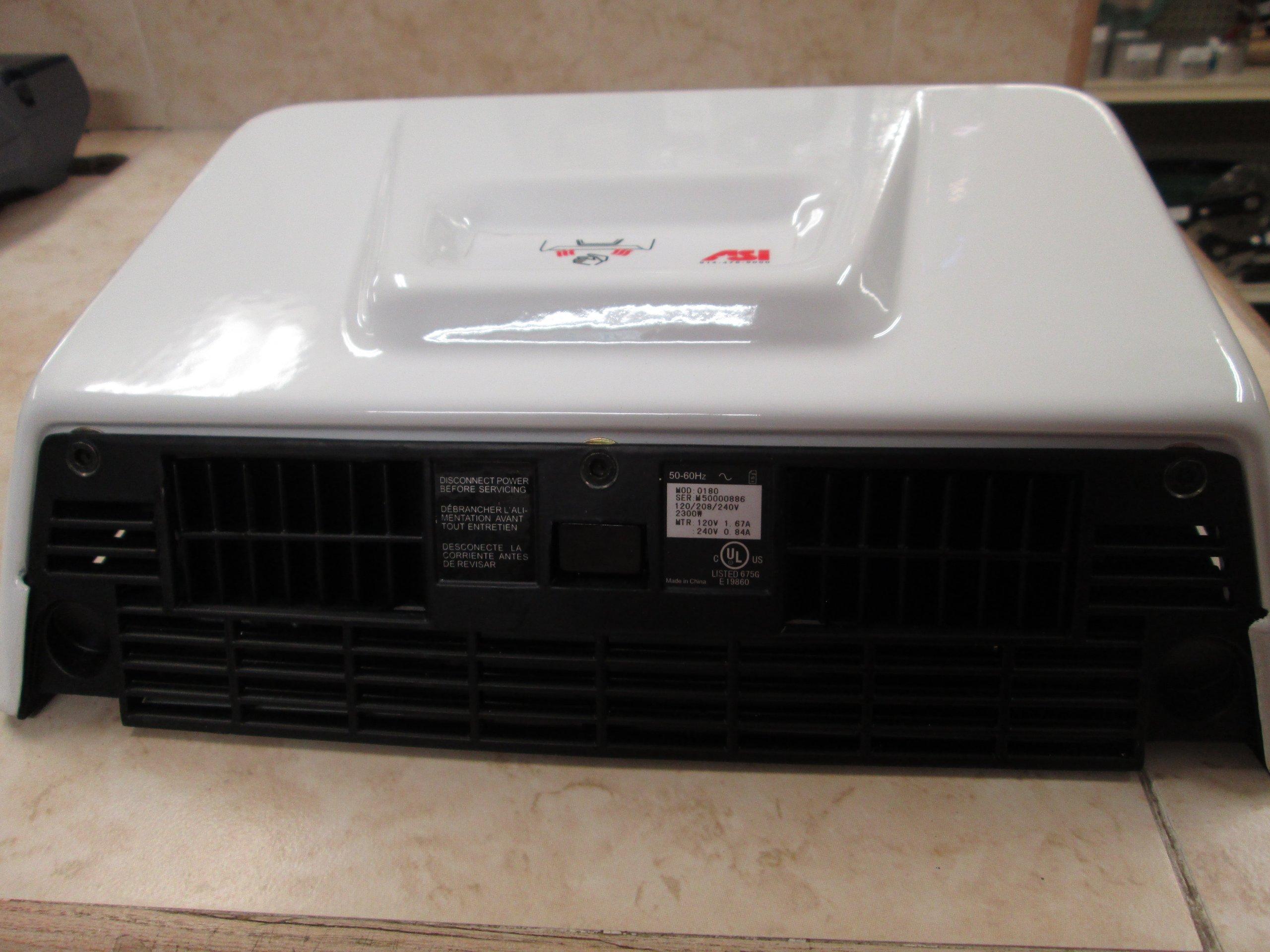 American Specialties American Specialties 185 Roval Automatic Hand Dryer -Steel Cover-White, 8.25\" x 16.5\" x 12.25\"