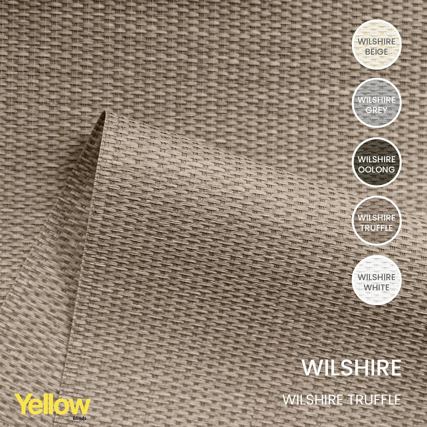 YELLOW BLINDS Adjustable Panel Track Blinds for Sliding Glass Door, 46"-86" W x 0-96" H, Trimmable Vertical Blinds for Patio Doors, Open Spaces and Room Dividers, Light Filtering, Wilshire Truffle, by YELLOW BLINDS