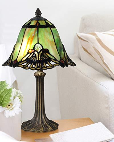 Dale Tiffany Lamps Dale Tiffany TA15057 Green Haiawa Tiffany Accent Table Lamp, Antique Brass