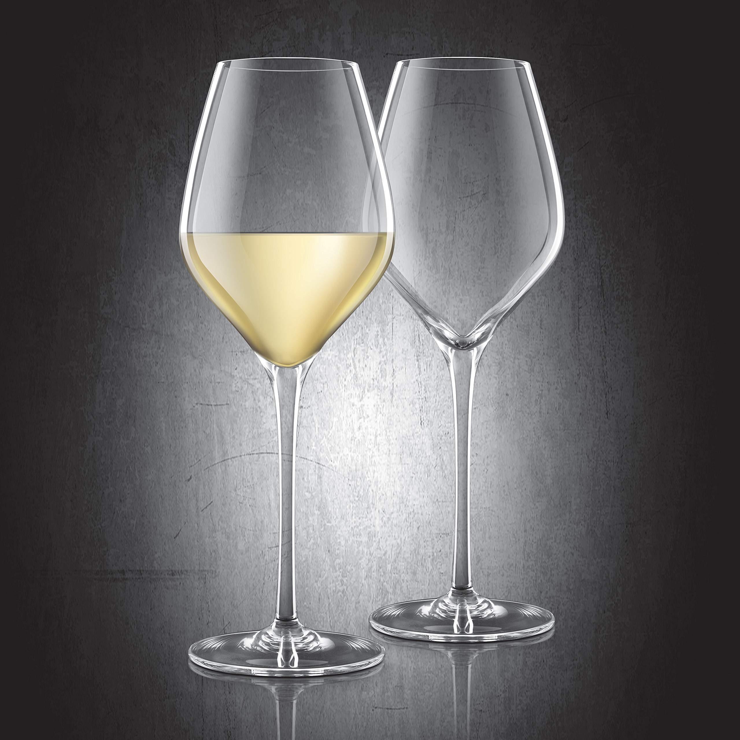 Final Touch Final Touch White Wine Glasses - Set of 2 Lead-Free Crystal - DuraShield Titanium Reinforced Handcrafted (LFG1212)