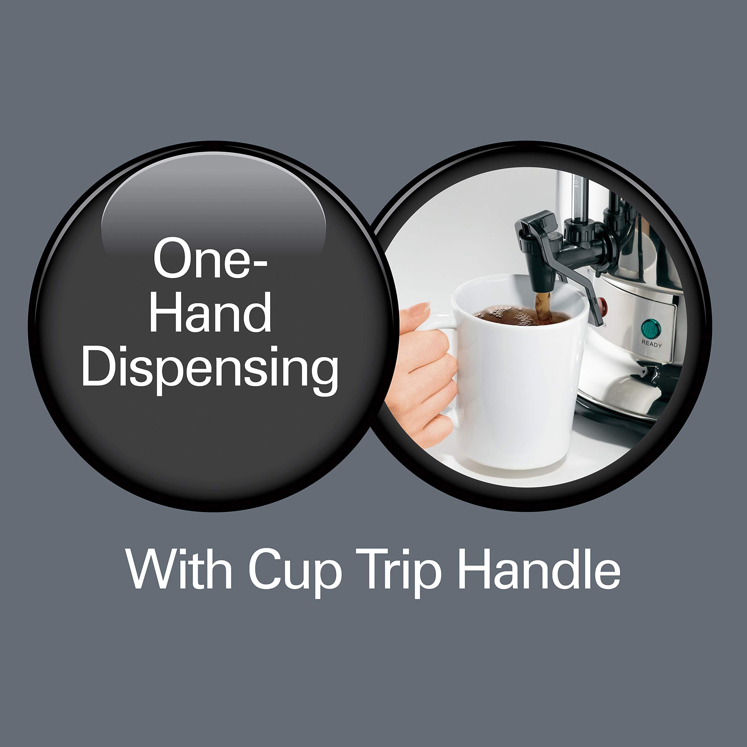 Hamilton Beach Hamilton Beach Commercial Coffee Urn & Hot Beverage Dispenser, 60 Cup Capacity, Polished Stainless Steel (D50065)