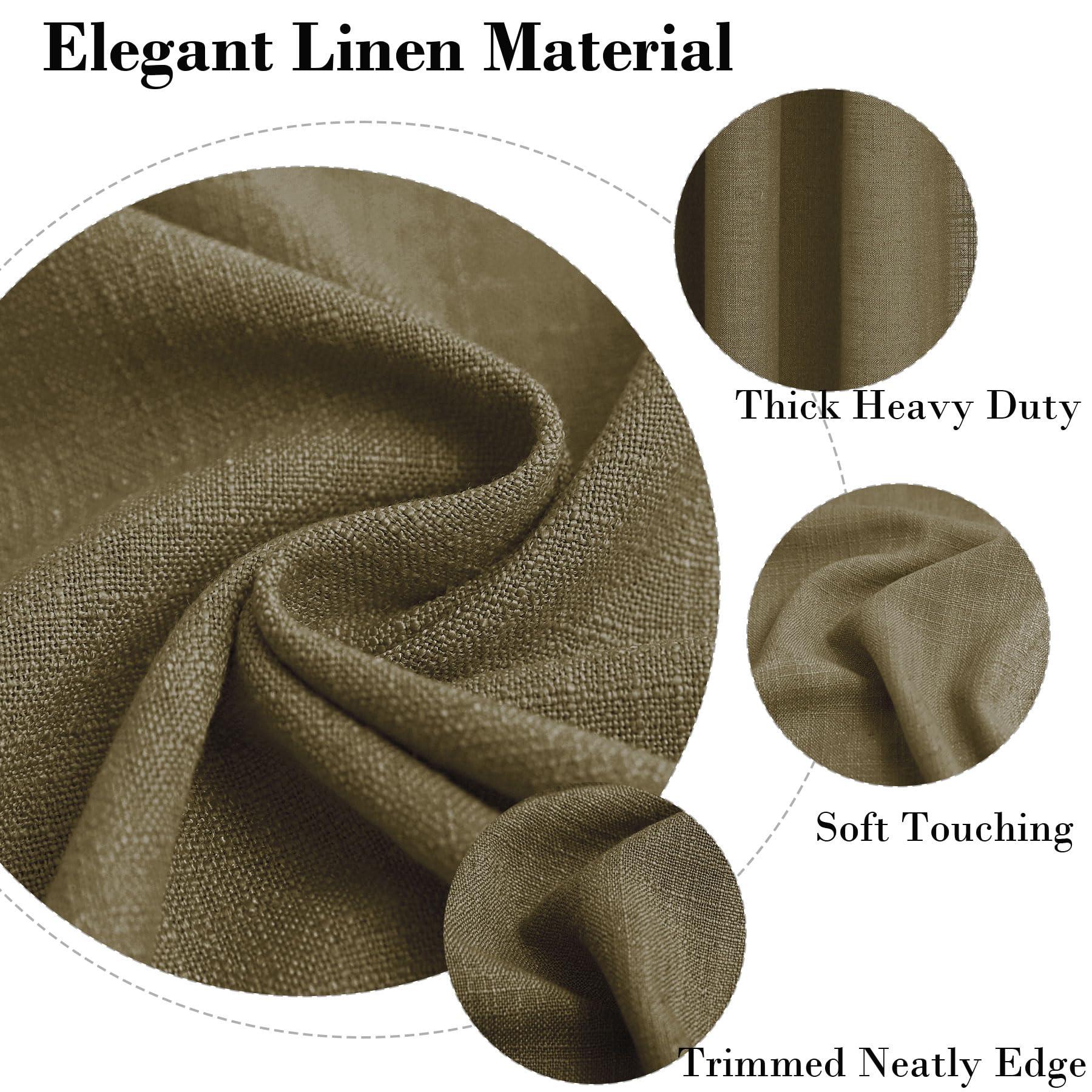 cololeaf cololeaf Faux Linen Curtain Pinch Pleated Room Darkening Window Treatment Panel for Living Room Family Room Dining Romm Kidroom Library, Taupe Grey 84" W x 84" L Inch (1 Panel)