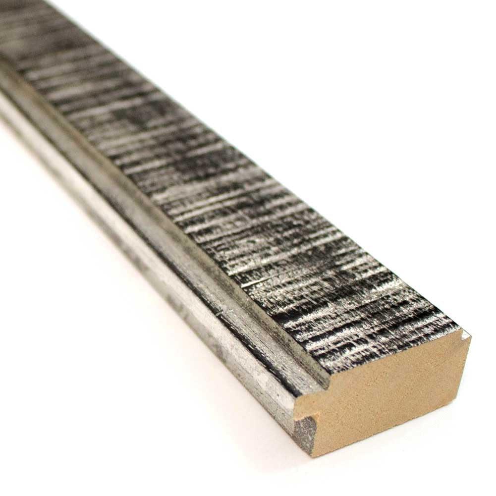 CustomPictureFrames.com 23x16 Frame Silver Black Rustic Sonoma Solid Wood Picture Frame | 1.5 Inch Moulding Width | Complete with UV Acrylic Plexiglass, Foam Board Backing & Hanging Hardware Included