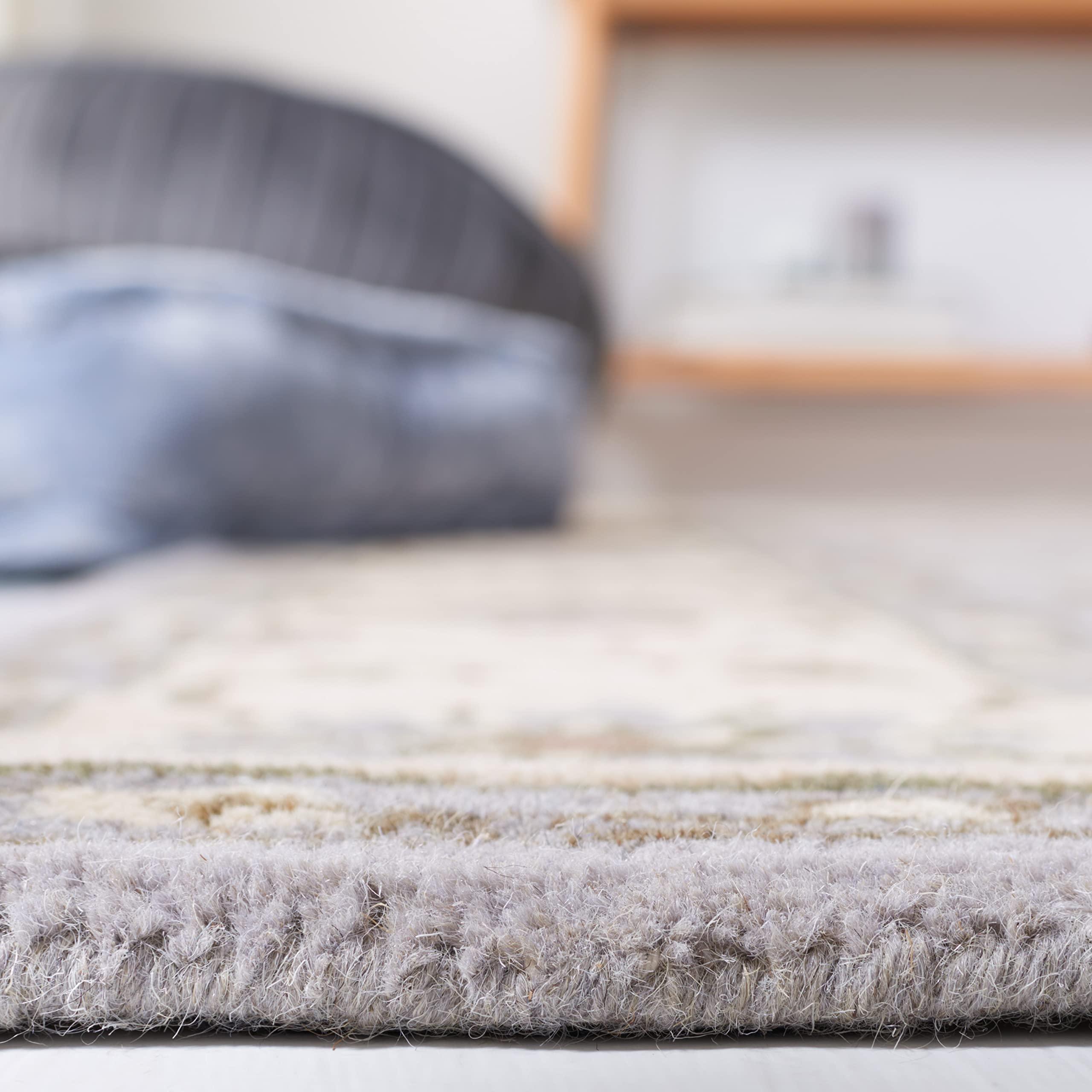 Safavieh SAFAVIEH Heritage Collection Runner Rug - 2\'3\" x 8\', Beige & Grey, Handmade Traditional Oriental Wool, Ideal for High Traffic Areas in Living Room, Bedroom (HG862A)