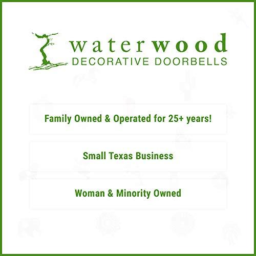 Waterwood Waterwood Solid Brass Medium Fleur De Lis Doorbell in Pewter - Wired & Illuminated Push Button from Environmentally Friendly Recycled Material