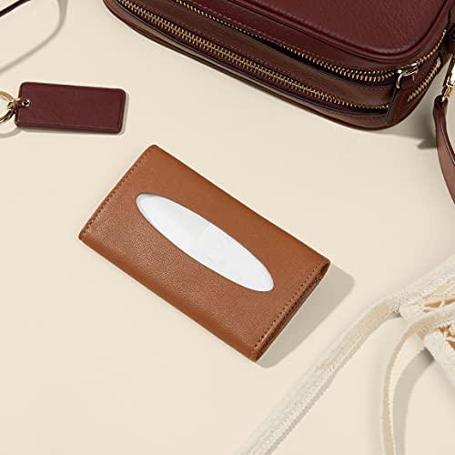 Leatherology Leatherology Cognac Pocket Tissue Holder