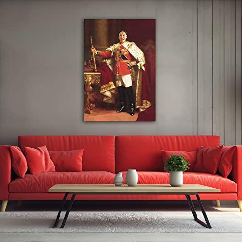 Turn Me Royal Turn Me Royal Custom Portrait from Your Photo, Funny Wall Art Gifts for Men, for Husband, for Father, Turn Him into Royalty (The King, 8" x 10")