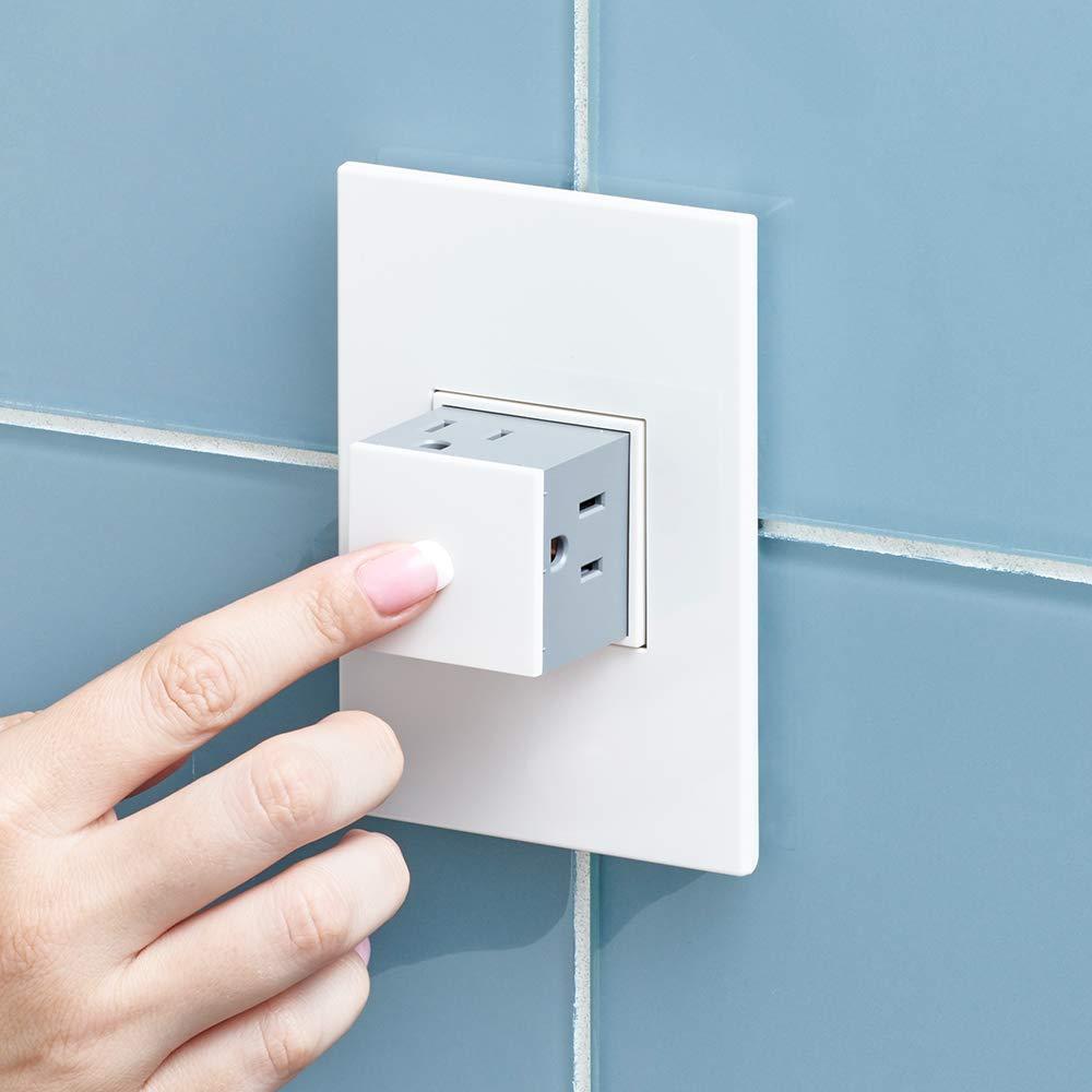 adorne Legrand adorne 2-Gang Pop-Out Outlet in White With Matching Wall Plate, ARPTR152GW2WP