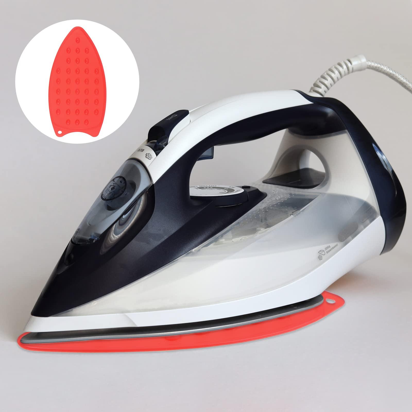 HARFINGTON HARFINGTON Silicone Iron Rest Pad, Multipurpose Iron Hot Resistant Mat Iron Rest Plate for Ironing Board Hot Heat Resistant Steam Compact Mat, Red