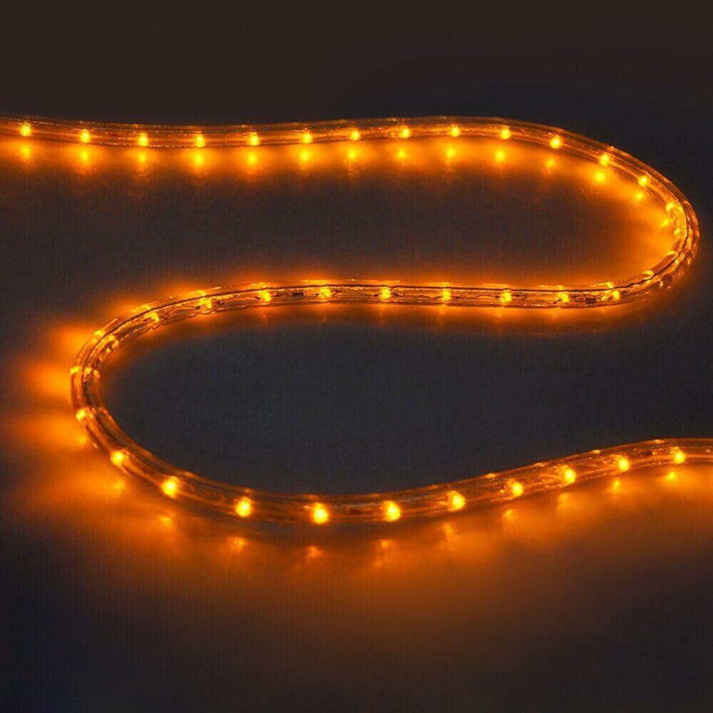 JNTKE JNTKE LED Rope Lights Outdoor Waterproof, 150FT Warm White LED Strip Light, 110V 6500K LEDs Cuttable Connectable Lights for Outside, Deck, Patio, Eaves, Backyards Garden, Christmas Decorations
