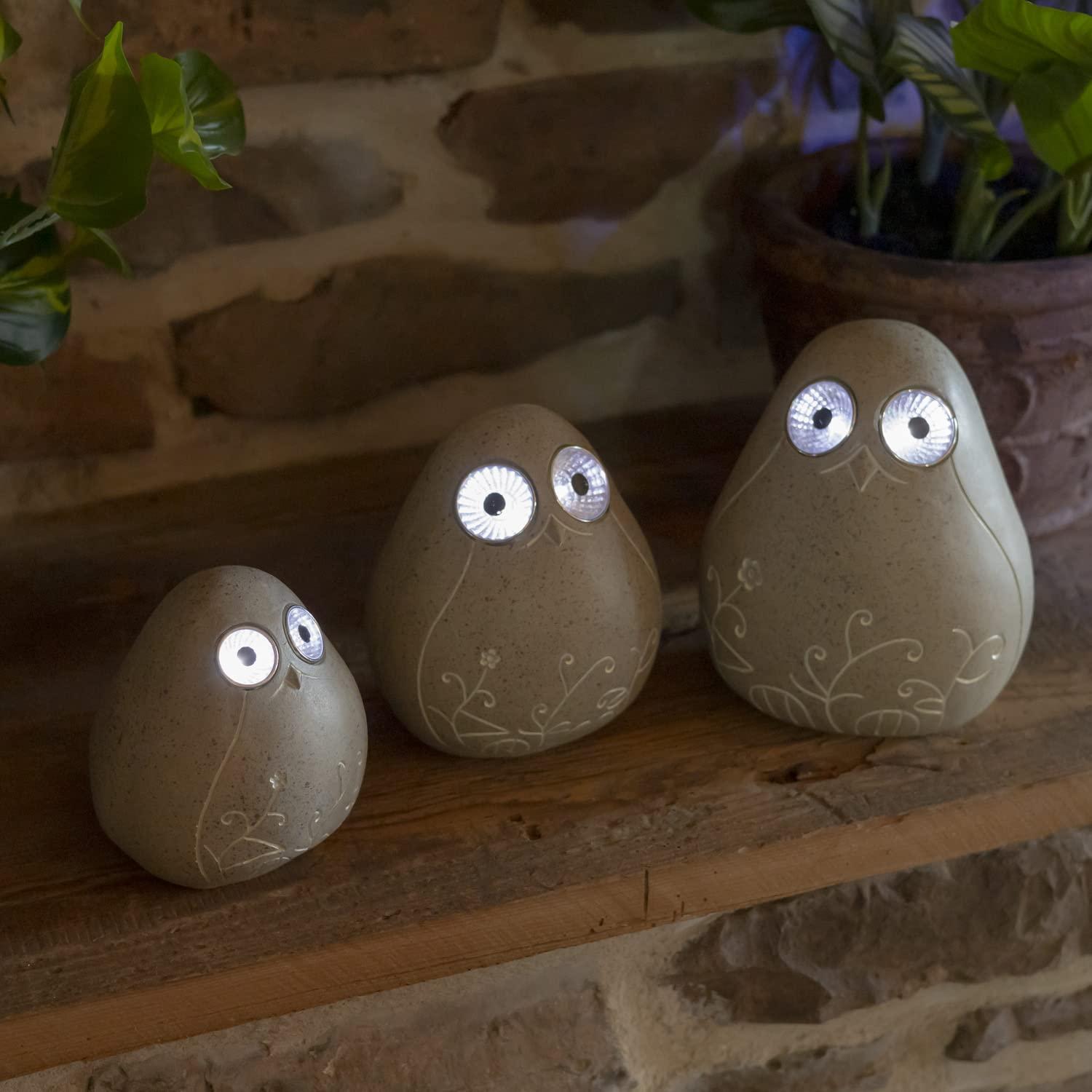 Zaer Ltd. Zaer Ltd. Set of 3 Solar Animals with Light-Up Eyes (Birds, Peru)