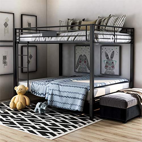 Furniture of America Furniture of America Rivell Metal Queen over Queen Bunk Bed in Black