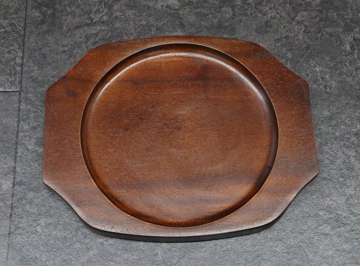 (Castle Enterprise) Asahi Skillet Frying Pan 17/16 Dedicated Wooden Base