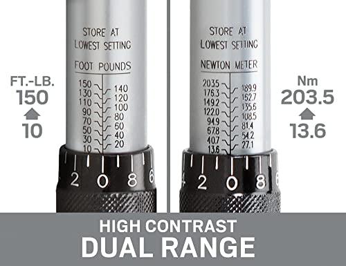 TEKTON TEKTON 1/2 Inch Drive Micrometer Torque Wrench (10-150 ft.-lb.) 24335