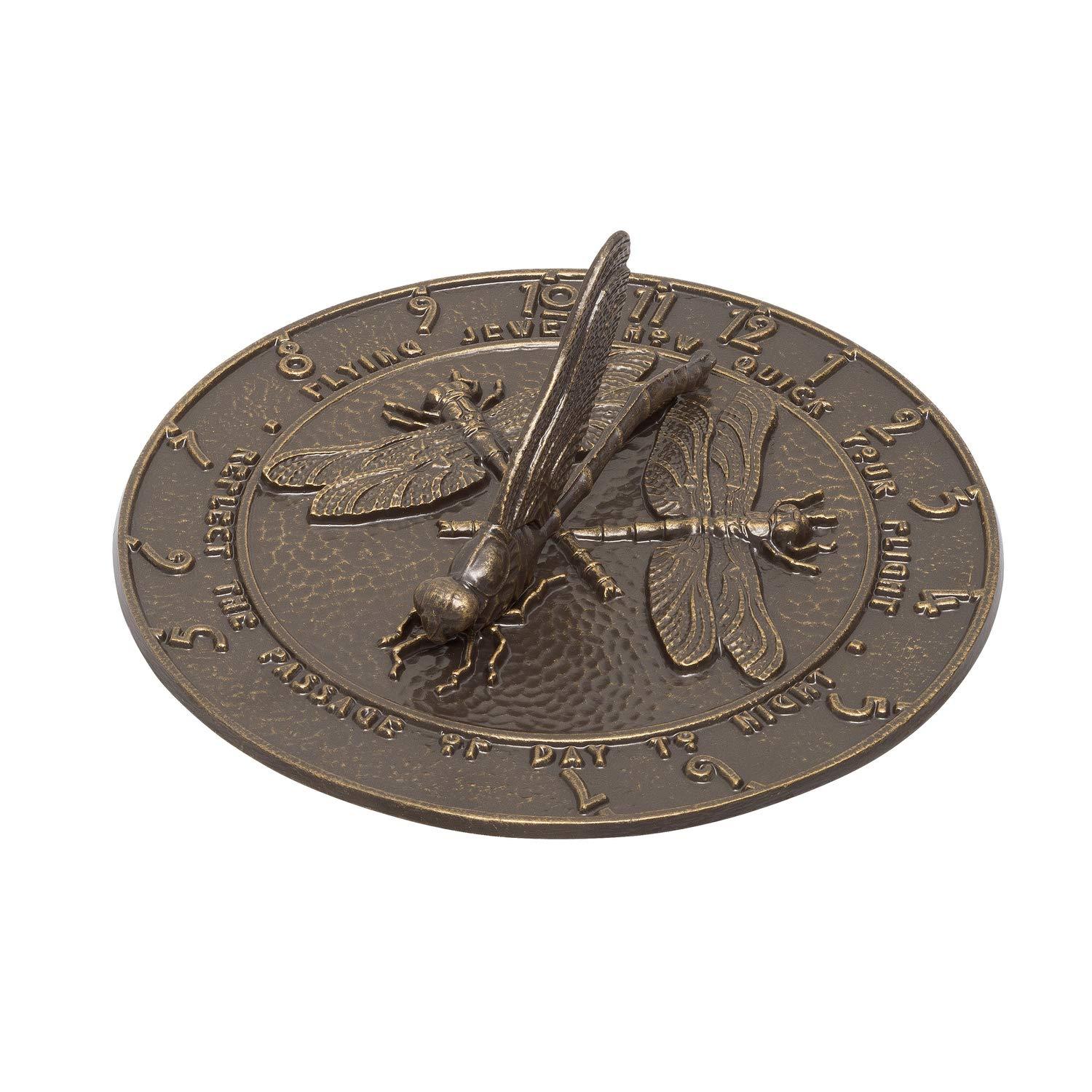 Whitehall Products Whitehall Products 691 Dragonfly Sundial, 12x12, French Bronze