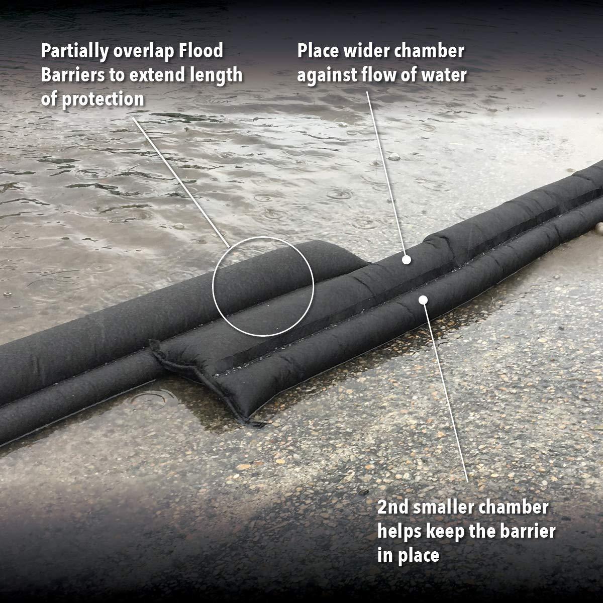 Quick Dam Quick Dam QD65-1 Water-Activated Flood Barrier-5 Feet-1/Pack, 5-ft, Black