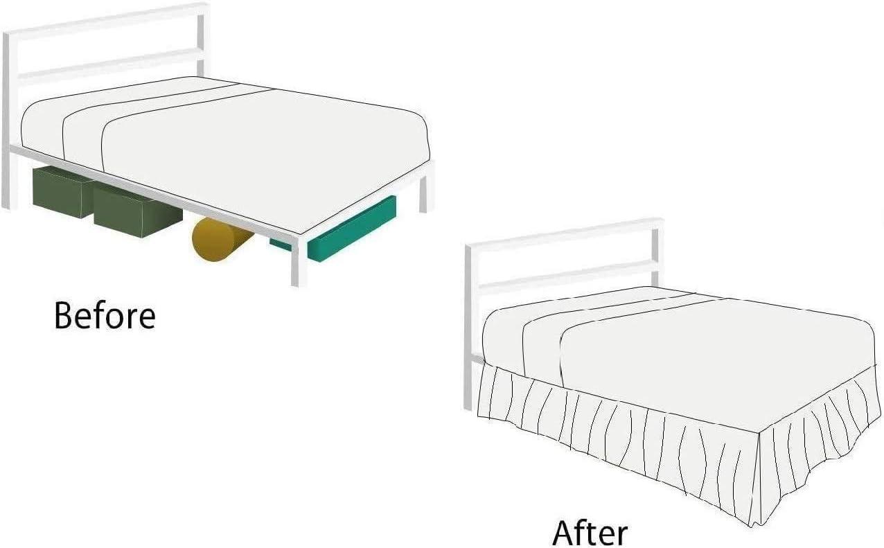 Drona Bedding Twin Size Bed Skirt Chocolate Ruffle Bedskirt with 14\" Drop Length- Pure Cotton 600 Thread Count Premium Finish with Split Corner, Light Weight (39 X 75) Twin