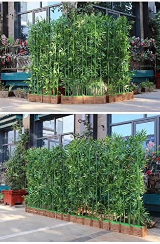 WAHHWF Outdoors Artificial Fake Bamboo Tree Faux Potted Plant with Wood Base, 3ft 4ft 5ft 6ft 6.5ft 7ft Tall Indoor Room Separator Divider DIY Decor Screen for Aquarium Restaurant Home Office ( Color : 1.8m
