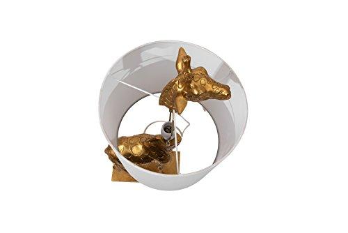 Creative Co-Op Creative Co-Op Gold Giraffe Lamp with Linen Shade