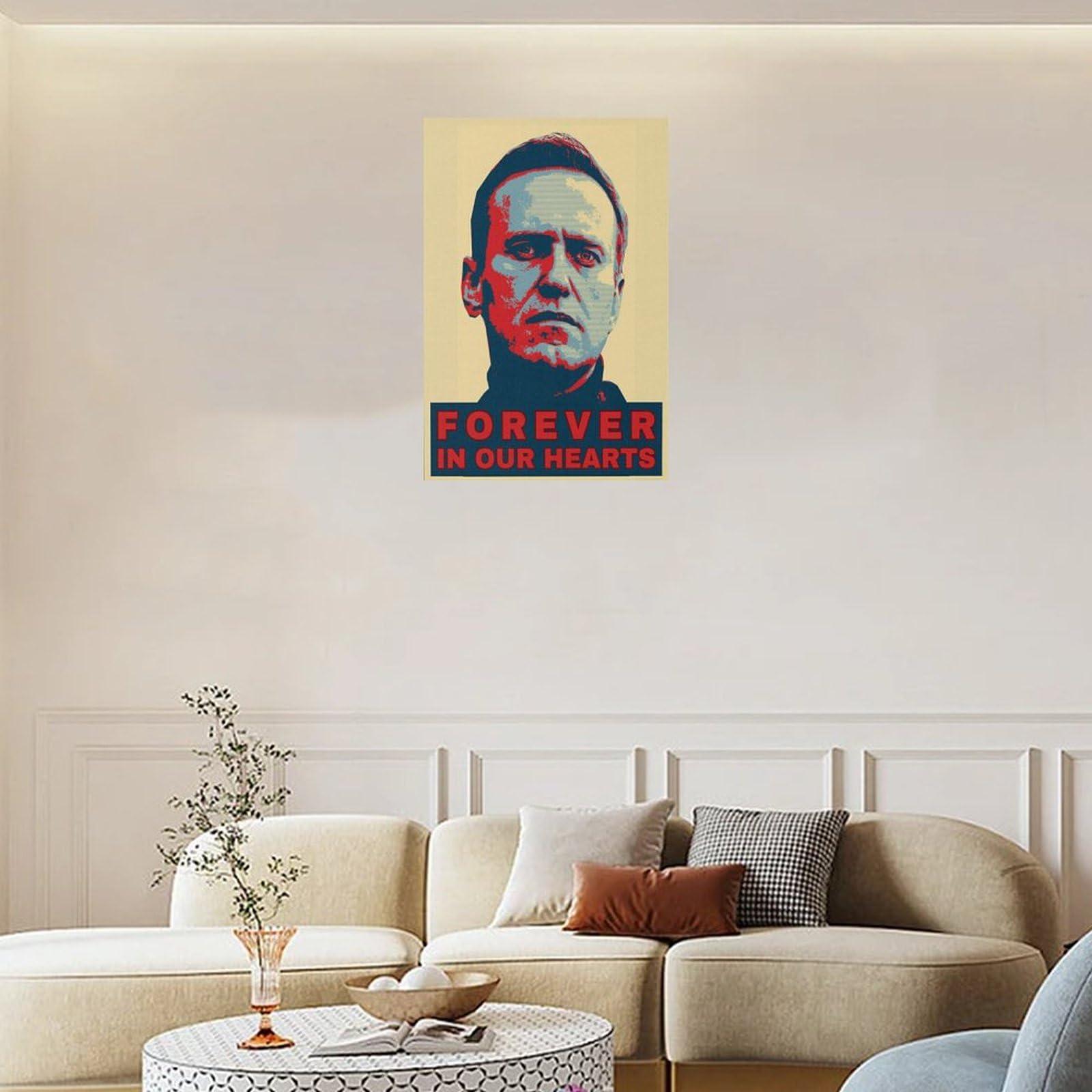 XIAOBO Alexei Navalny Politician Art Poster Celebrity Quote Art Poster Room Aesthetic Poster (4) Canvas Poster Wall Art Decor Print Picture Paintings for Living Room Bedroom Decoration Unframe-style 20x30inc