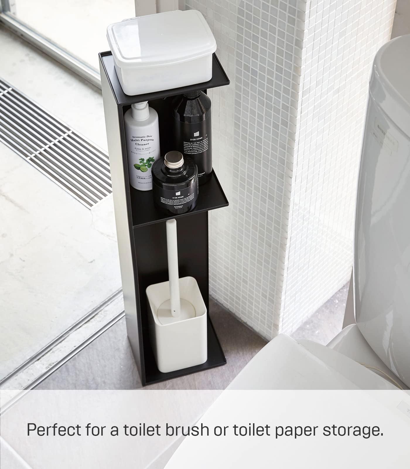 YAMAZAKI Yamazaki Home Organizer Steel | Toilet Paper Stocker, One Size, Black